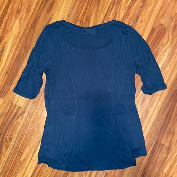 Apt. 9 Teal Short Sleeve Peplum Top Womens Size Medium - Picture 5 of 6